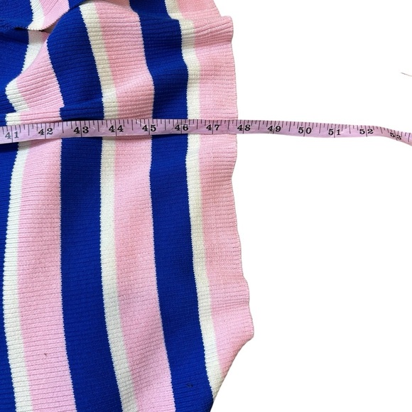 NWT Boden Collared Ribbed Midi Stripe knit sweater Dress size 8L pink striped - Picture 6 of 6